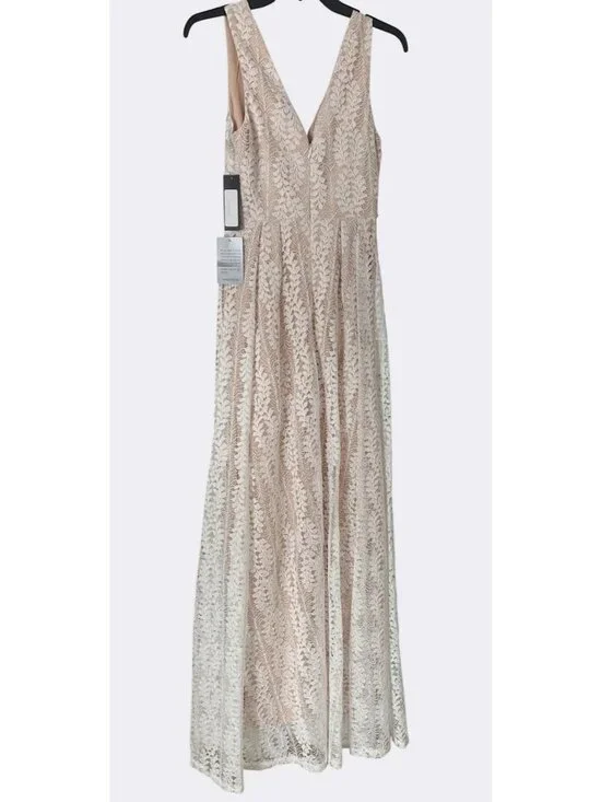 Lulus Eliana Lace Maxi Dress White/Nude Nordstrom Size XS - Picture 6 of 13